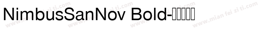 NimbusSanNov Bold字体转换